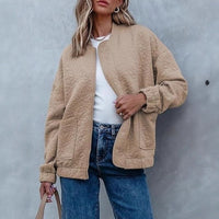 Effie | Women's Bomber Jacket with Floral Texture and Quilted Finish