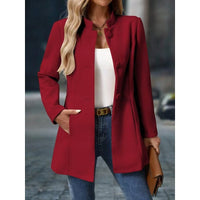 Ingrid | Women's Coat with Stand Collar and Button Front