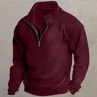 Grant | Men's Quarter Zip Pullover with Standing Collar and Soft Knit