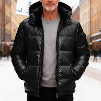 Hayden | Men's Hooded Puffer Jacket with Padded Panels and Warm Fit
