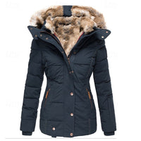 Cornelia | Women's Hooded Puffer Jacket with Soft Padding and Neat Line