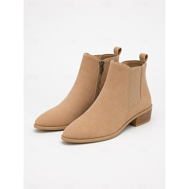 Nell | Women's Ankle Boots with Pointed Toe and Low Heel