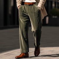 Gareth | Tailored Straight-Leg Trousers in Blue