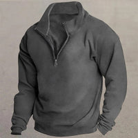 Grant | Men's Quarter Zip Pullover with Standing Collar and Soft Knit