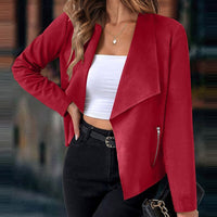 Antonia | Women's Waterfall Jacket with Draped Front and Open Shape