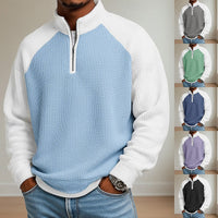 Nathaniel | Men's Quarter Zip Pullover with Gentle Texture and Warm Knit