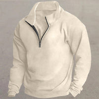 Grant | Men's Quarter Zip Pullover with Standing Collar and Soft Knit