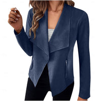 Antonia | Women's Waterfall Jacket with Draped Front and Open Shape