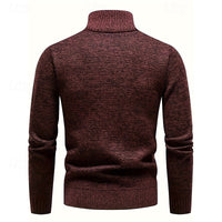 Rory | Textured Quarter-Zip Sweater in Burgundy