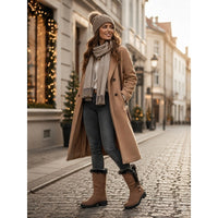 Meredith | Women's Knee High Winter Boots with Fur Trim and Warm Lining