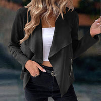 Antonia | Women's Waterfall Jacket with Draped Front and Open Shape