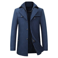 Edwin | Men's Tailored Winter Coat with Layered Collar and Smart Finish