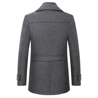 Edwin | Men's Tailored Winter Coat with Layered Collar and Smart Finish