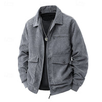 Roman | Textured Lapel Jacket in Khaki