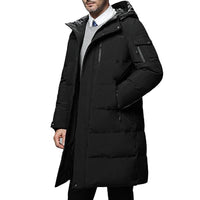 Gilbert | Men's Longline Puffer Coat with Hood and Warm Padding