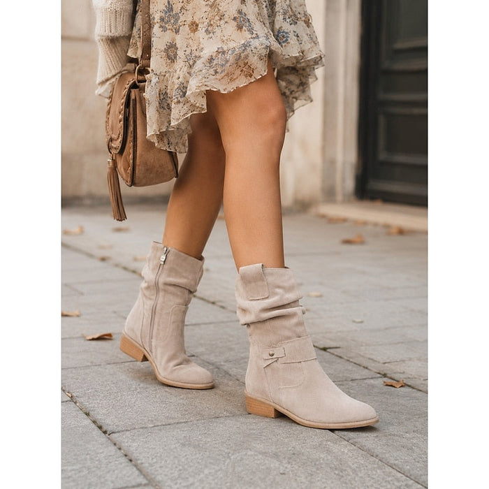 Josephine | Women's Ankle Boots with Block Heel and Slouch Shape