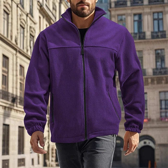Jarvis | Men's Full Zip Jacket with Stand Collar and Soft Warmth