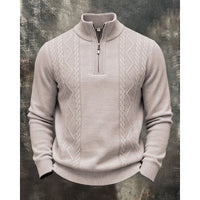 Digby | Men's Quarter Zip Jumper with Cable Texture and Soft Knit