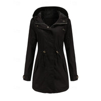 Esme | Women's Longline Utility Coat with Hood and Flattering Shape