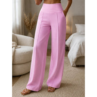 Lucille | High-Waist Wide-Leg Trousers in Grey