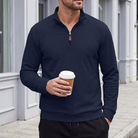 Grady | Men's Quarter Zip Pullover with Textured Knit and Classic Cut