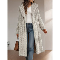 Marion | Women's Longline Coat with Hood and Open Front