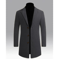 Chester | Refined Long Overcoat in Dark Grey
