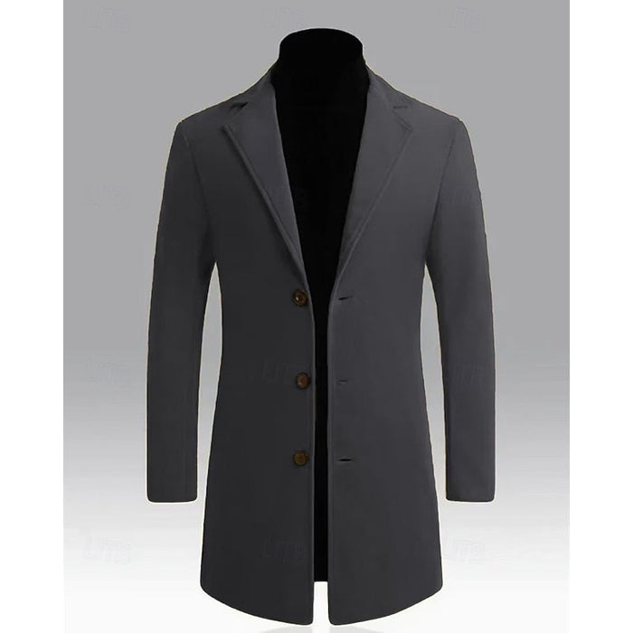 Chester | Refined Long Overcoat in Dark Grey