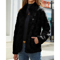 Rosabel | Women's Jacket with Stand Collar and Textured Finish