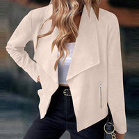 Antonia | Women's Waterfall Jacket with Draped Front and Open Shape