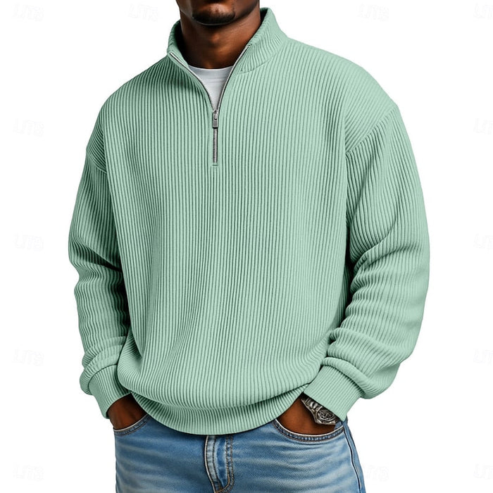 Nash | Men's Quarter Zip Pullover with Ribbed Texture and Easy Fit