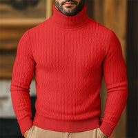 Hollis | Cable-Knit Roll Neck Jumper in White