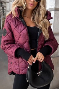 Delaney | Women's Puffer Jacket with Diamond Quilting and Hood