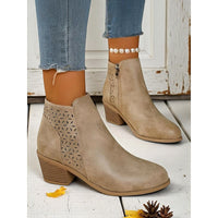 Adrienne | Women's Ankle Boots with Cutout Detail and Low Block Heel