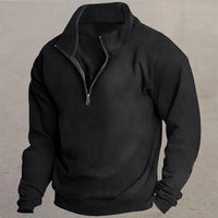 Grant | Men's Quarter Zip Pullover with Standing Collar and Soft Knit