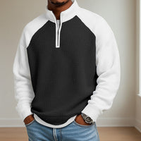Nathaniel | Men's Quarter Zip Pullover with Gentle Texture and Warm Knit