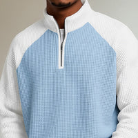 Nathaniel | Men's Quarter Zip Pullover with Gentle Texture and Warm Knit