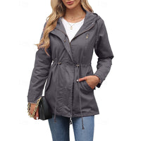 Esme | Women's Longline Utility Coat with Hood and Flattering Shape