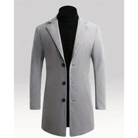 Chester | Refined Long Overcoat in Dark Grey