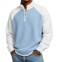 Nathaniel | Men's Quarter Zip Pullover with Gentle Texture and Warm Knit