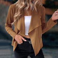Antonia | Women's Waterfall Jacket with Draped Front and Open Shape