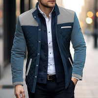 Roman | Men's Quilted Jacket with Colour Block Panels and Clean Design