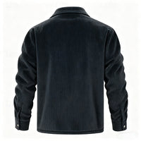 Dalton | Ribbed Fleece-Lined Jacket in Navy Blue