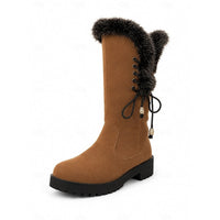 Meredith | Women's Knee High Winter Boots with Fur Trim and Warm Lining