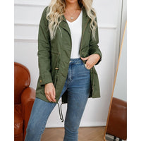 Esme | Women's Longline Utility Coat with Hood and Flattering Shape