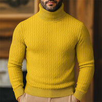 Hollis | Cable-Knit Roll Neck Jumper in White