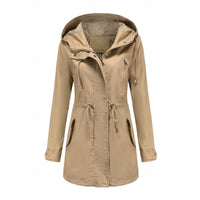Esme | Women's Longline Utility Coat with Hood and Flattering Shape