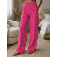 Lucille | High-Waist Wide-Leg Trousers in Grey