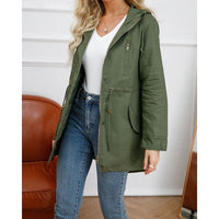 Esme | Women's Longline Utility Coat with Hood and Flattering Shape