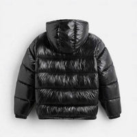 Curtis | Men's Hooded Puffer Jacket with Quilted Panels and Clean Line